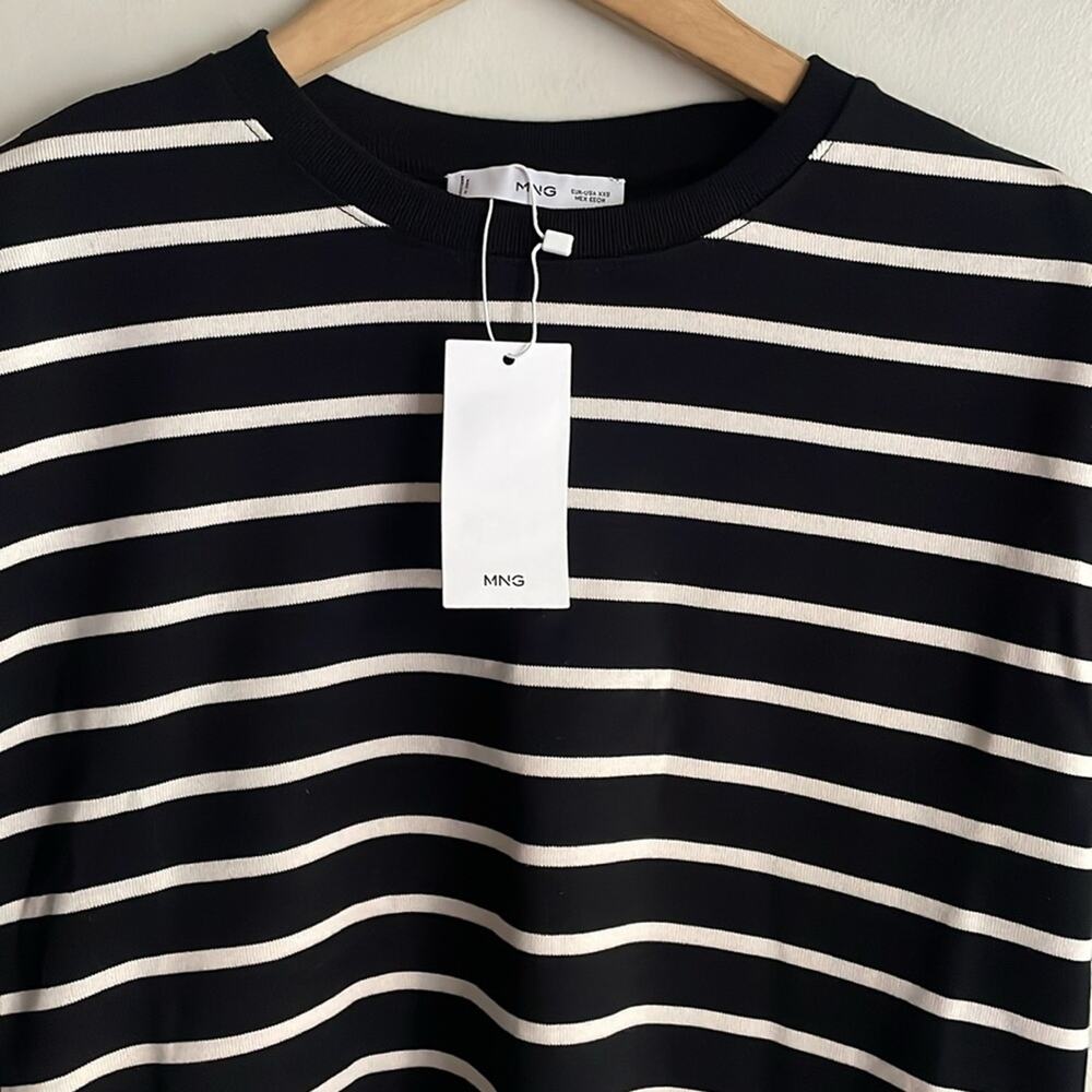 Mango Shoulder pad striped t-shirt - Picture 6 of 16